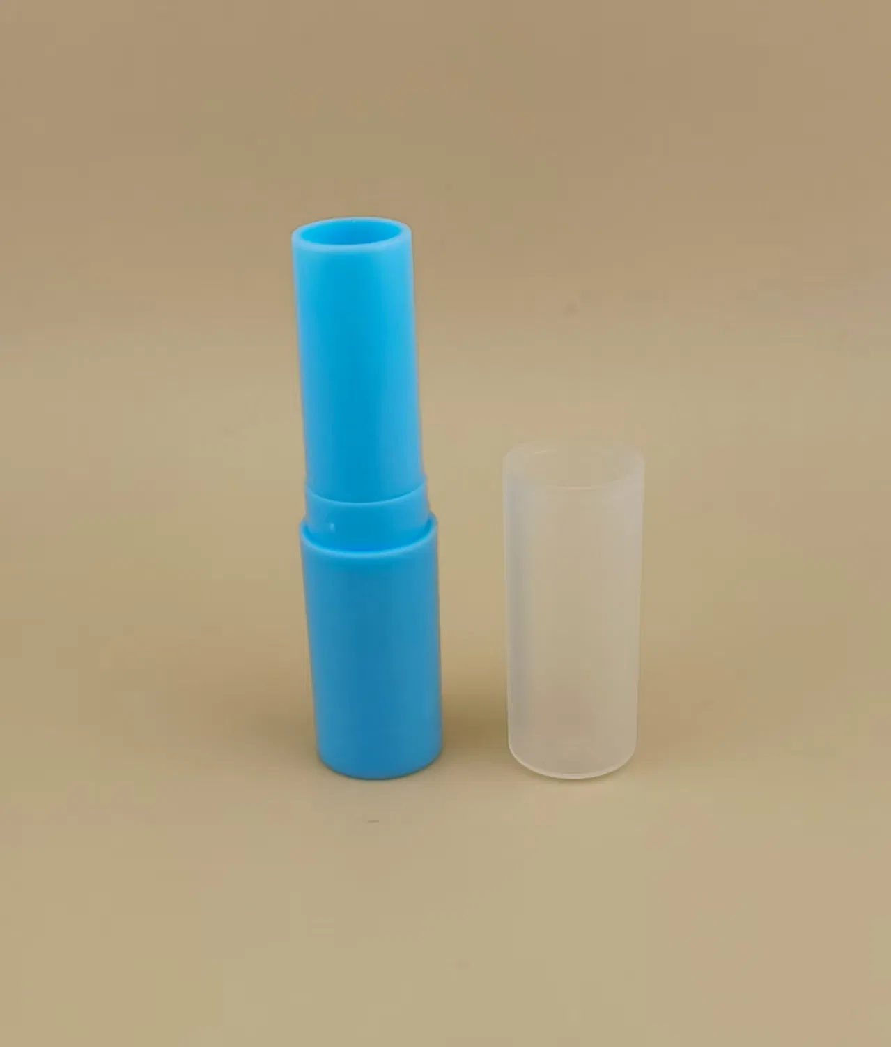 Blue Small Lip Balm Packaging with Clear Matte Smooth Lid for Lipsticks