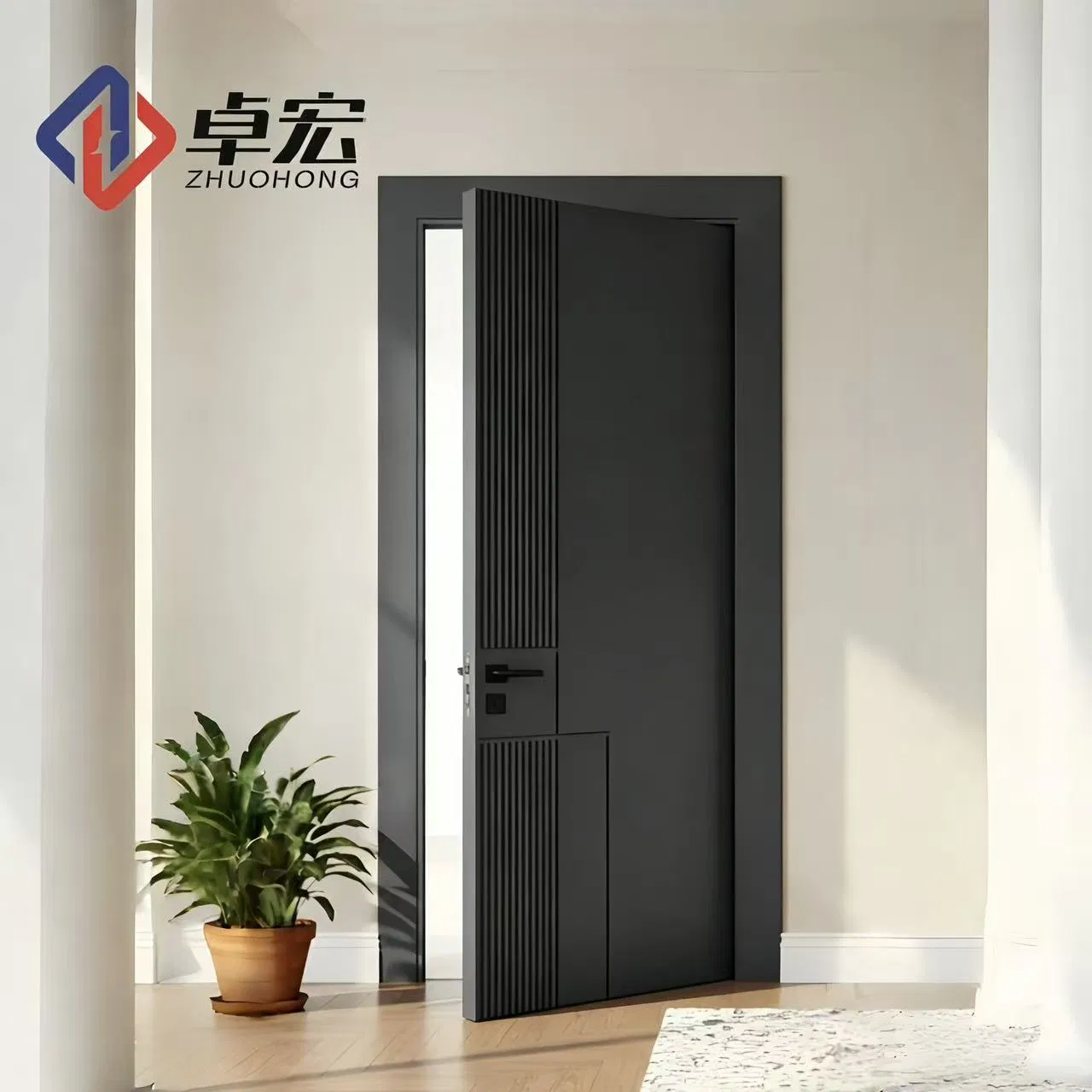 ISO9001 Certified Wooden Fire Door for Innovative Postmodern Projects