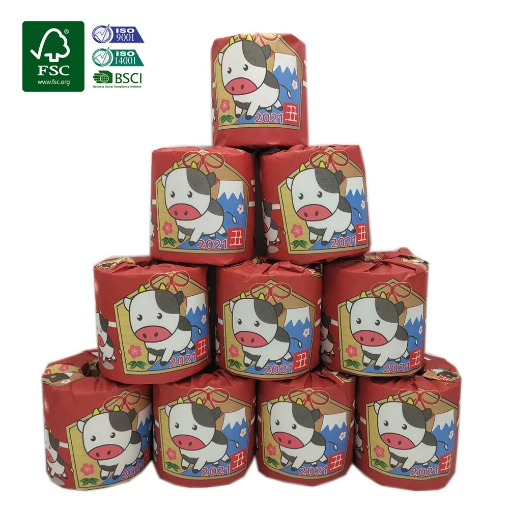 Fsc BSCI Certified Wholesale Multilayer Soft Recycled Colored Biodegradable Tissu Toilet Paper Tissue for Hotel
