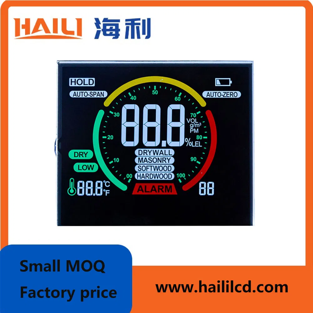 Factory Price Custom Big-Sized LCD Screen Tn Htn Stn FSTN Pmva Va 7 Segment Monochrome LCD Panel LCD Display for Air Detector in China Display Manufactory