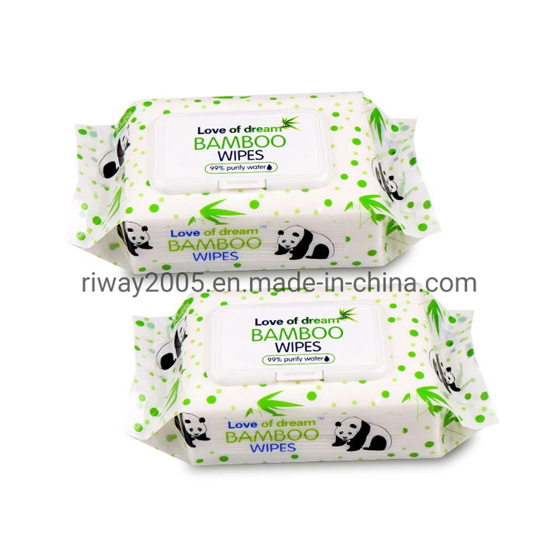 Biodegradable Bamboo Custom Baby Wet Wipes for Cleaning