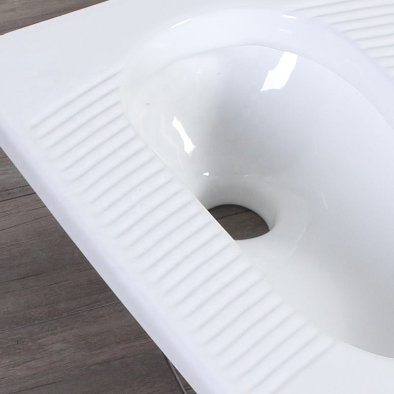High Effective Flush Porcelain Squatting Pan Bathroom Sanitary Wc Squat Ceramic Toilet Pan Cheap Commode