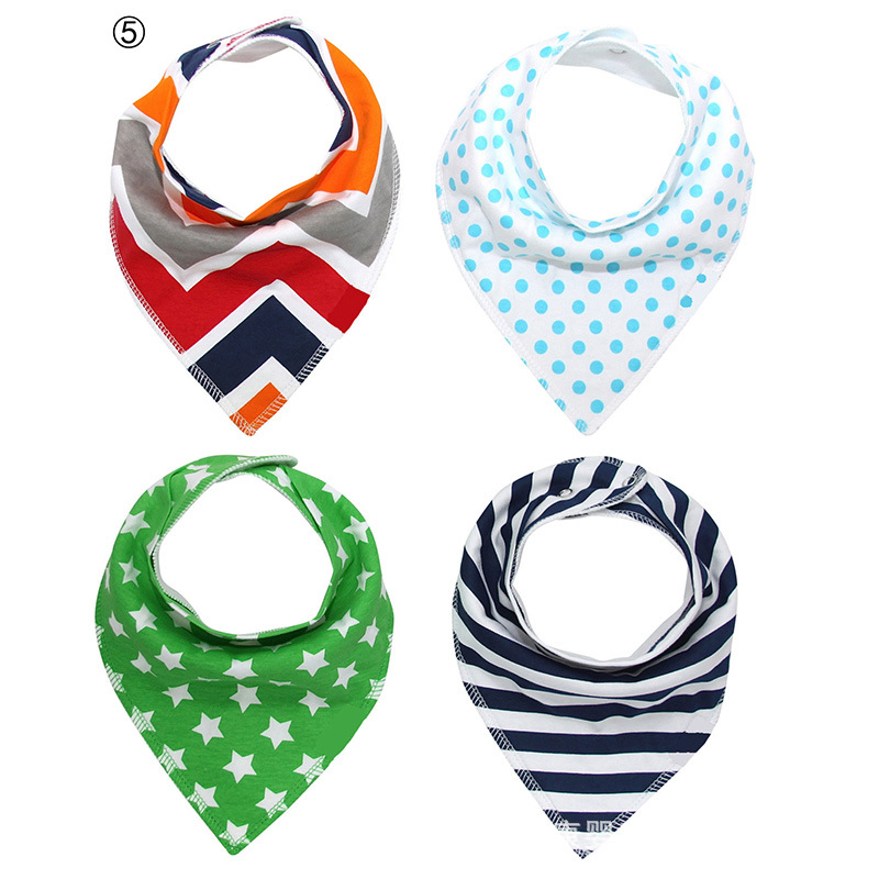 Hot Sell Double Layers 4PCS Packing Wholesale Baby Cotton Bibs
