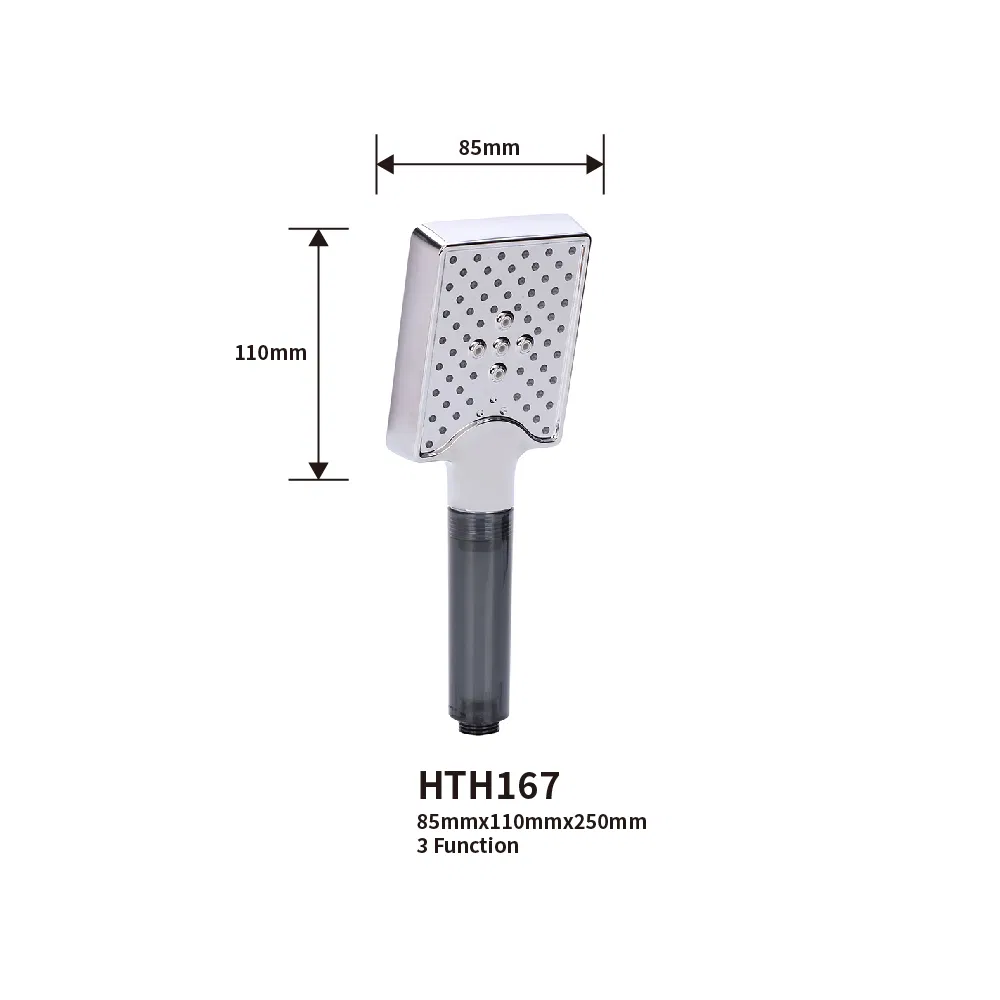 Three Function Square Water Saving Hand Shower