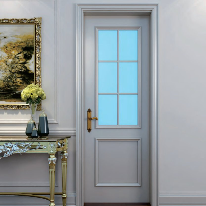 Kojo Factory Full WPC Door Flame Retardant Material Good Quality Indoor Flush WPC Door Design in Toilet