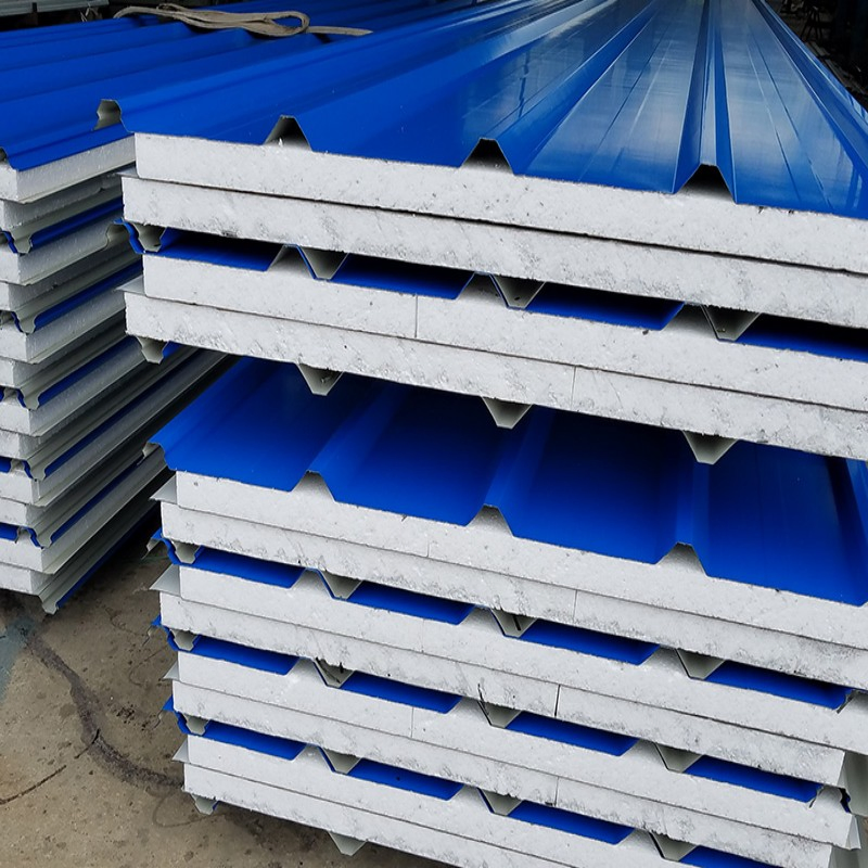 PU/PIR/EPS/Rockwool Low Cost Insulation Fire Proof Wall/Roof Composite Sandwich Panel Building Material