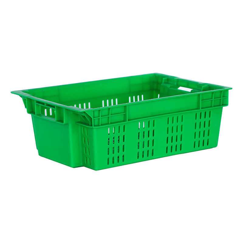 Ready to Ship Heavy Duty PP Vented Mesh Durable Distribution Logistic Stackable Nestable Fruits Vegetable Plastic Tote Crate
