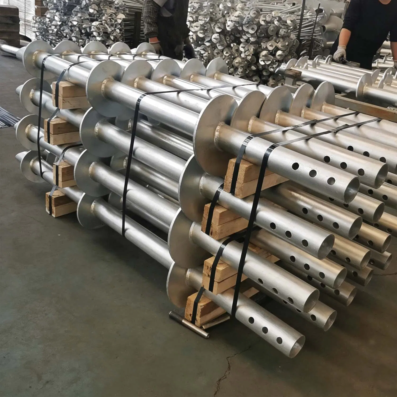 A572 Plate A992 Steel Tube Material Galvanized Zinc Ground Screw Helical Pile