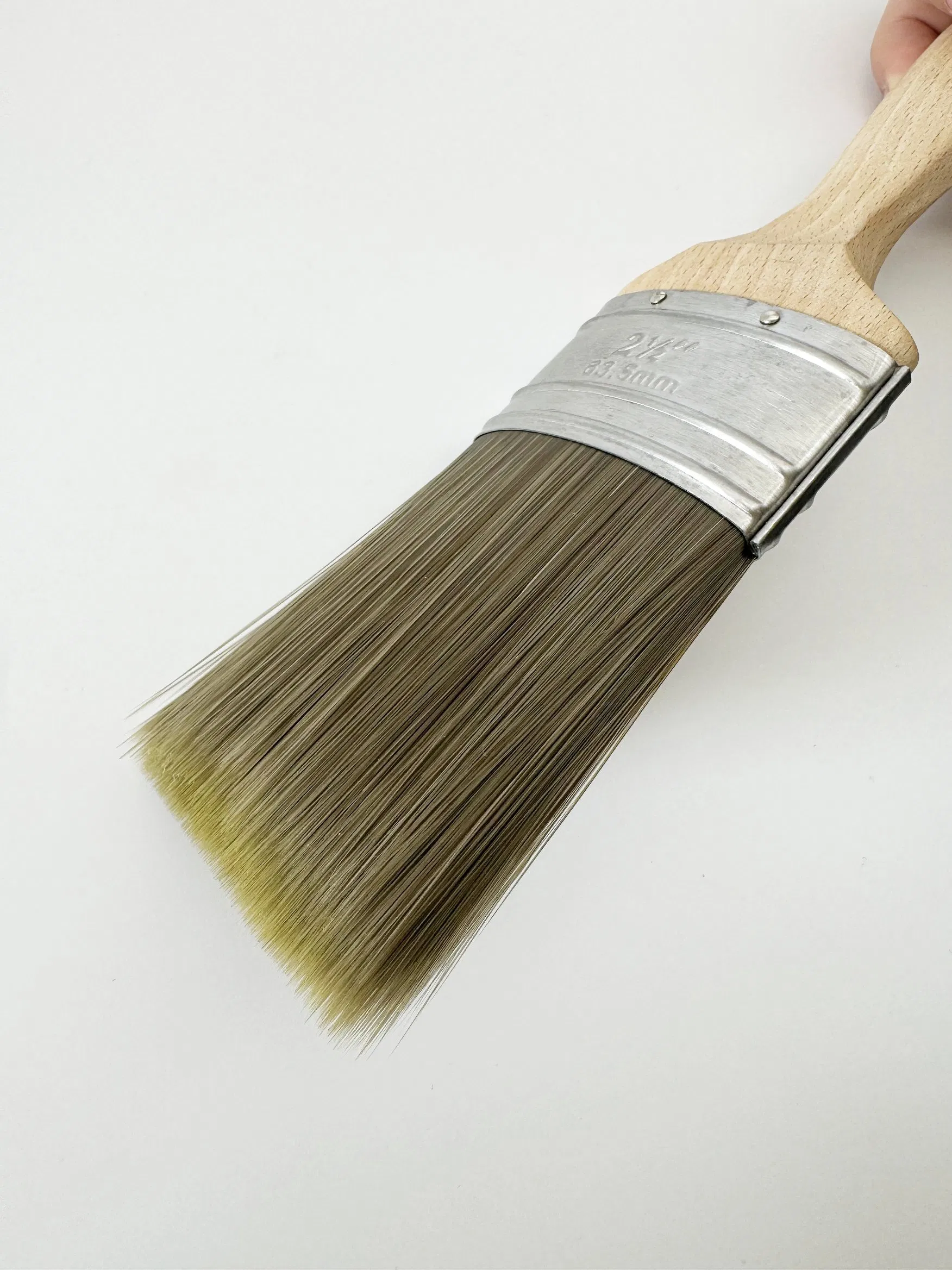 2.5-Inch High Quality Beech Wood Handle Elliptical Shaped Stainless Ferrule Mixed Tapered Filament Paint Brush