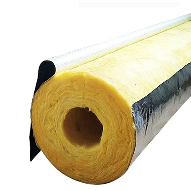 Isoking Pipe Insulation Inner Dia40mm Glass Wool Insulation Pipe for Duct