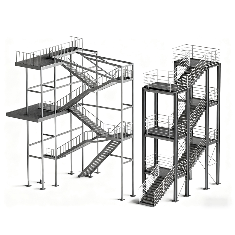 Hot-DIP Galvanized Steel Stairs for Industrial Use
