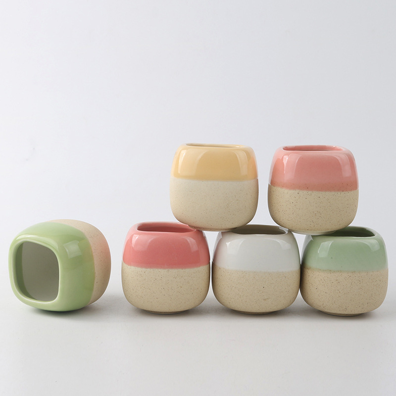 Горшок керамический квадратный для суккулентов