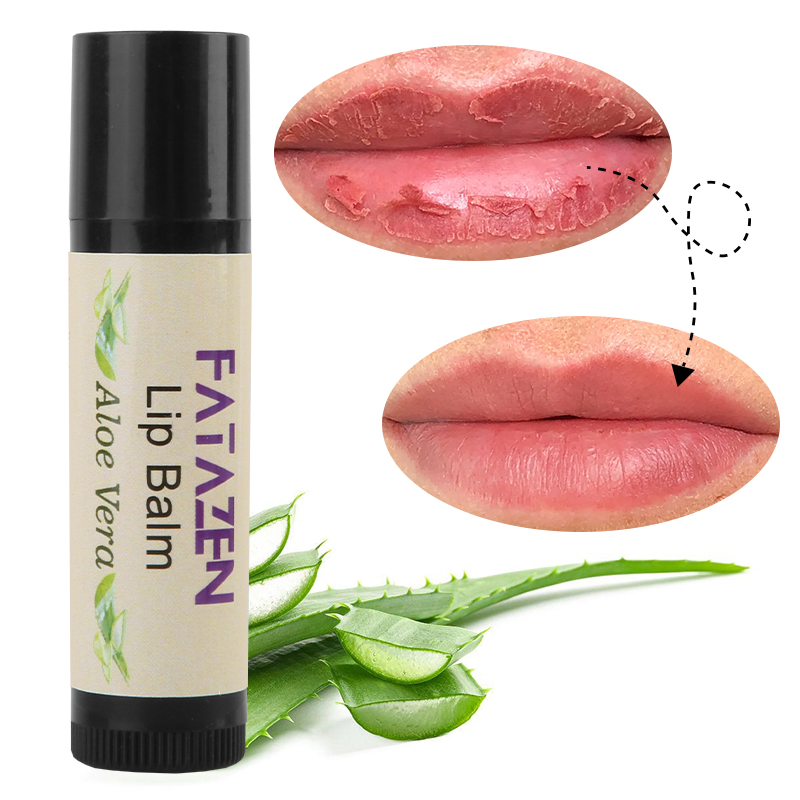 Wholesale Aloe Vera Lip Balm Exfoliating Remove Dead Skin Restore Lip Color