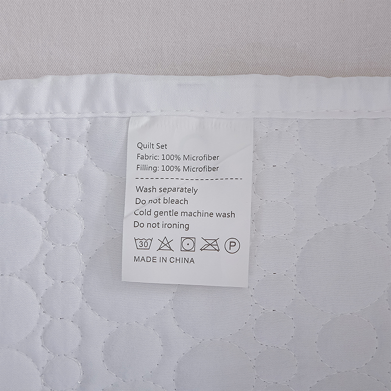 Home Textile High Quality Bedroom Bedding Solid Color King Size Quilted Bedspread with Pillow Wholesaler