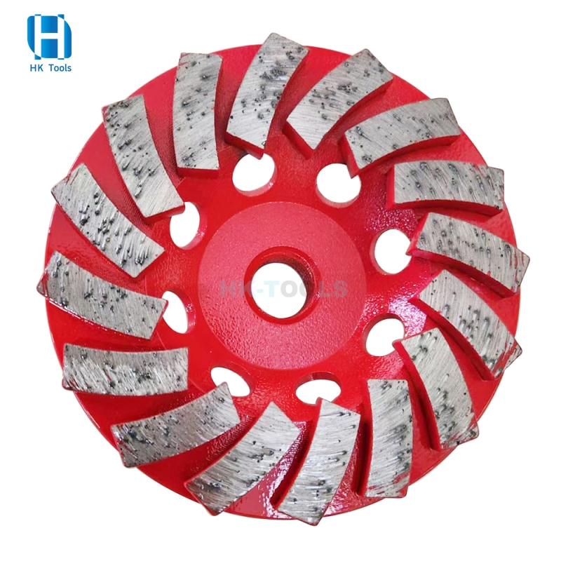 4-9 Inch Sintered Segment Diamond Cup Grinding Wheel for Granite Concrete Stone Floor Polishing