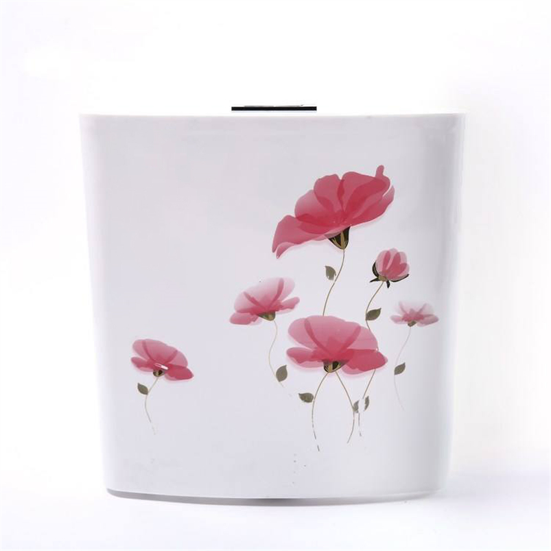 Wall-Hung Plastic Toilet Flush Cistern with Dual-Flush Control Button, Lower Cistern Design, and High/Low Pressure Fittings in Multiple Colors Water Tank