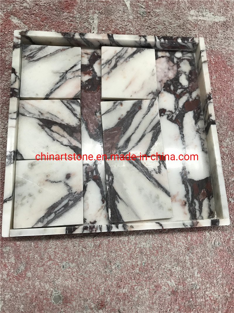 White Marble Plate and Tray for Kitchen and Desk