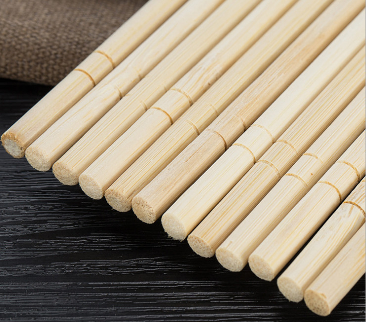 Accept Customized Logo Disposable Round Bamboo Chopsticks