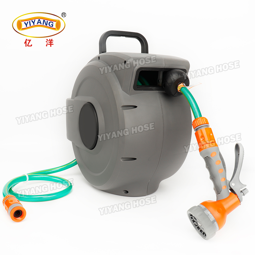 Efficient Retractable Auto Garden Hose Reel for 1/2 10m and 15m