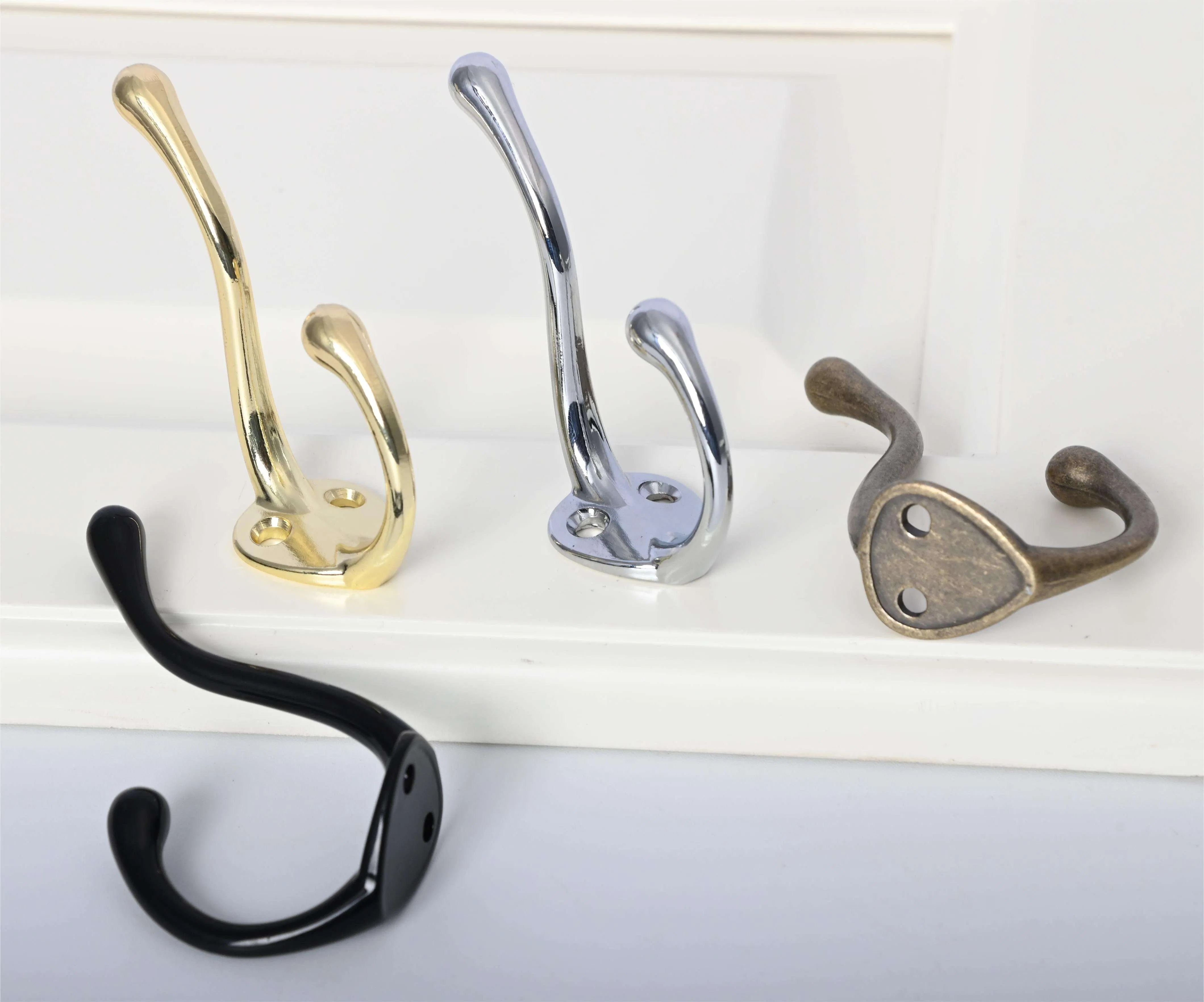 Factory Price Wholesale Home Decorative Zinc Alloy Wall Coat Hanger Hooks Cast Vintage Coat Hook Clothes Hook