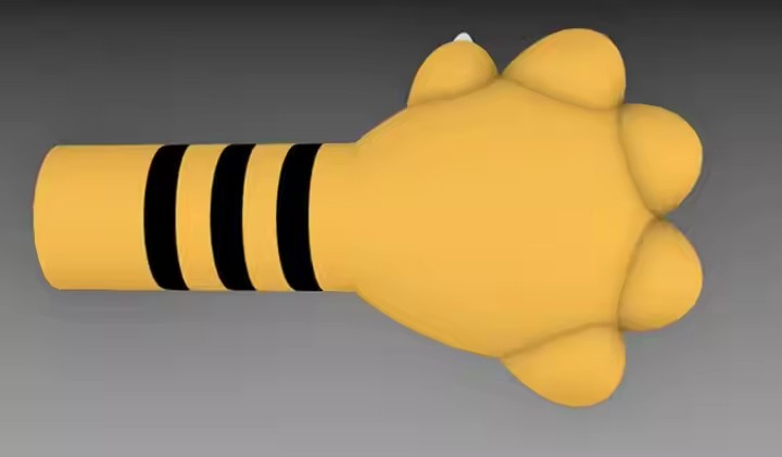 Boyi Outdoor Custom Design Giant Advertising Cartoon Animal Yellow Tiger Paw