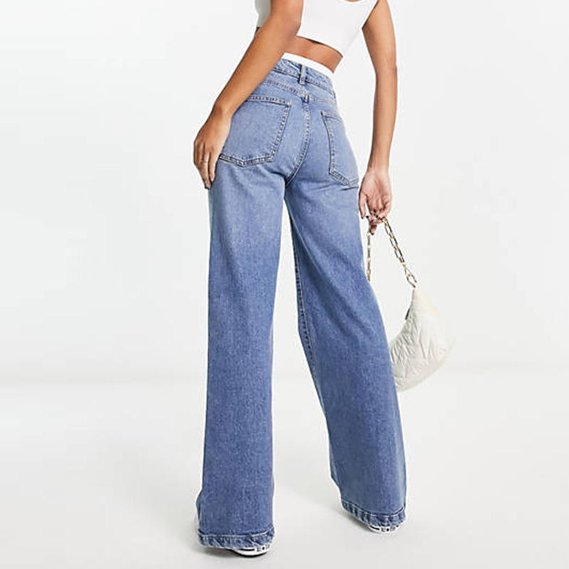 Комплект женский джинсы эластичные средняя талия и платье