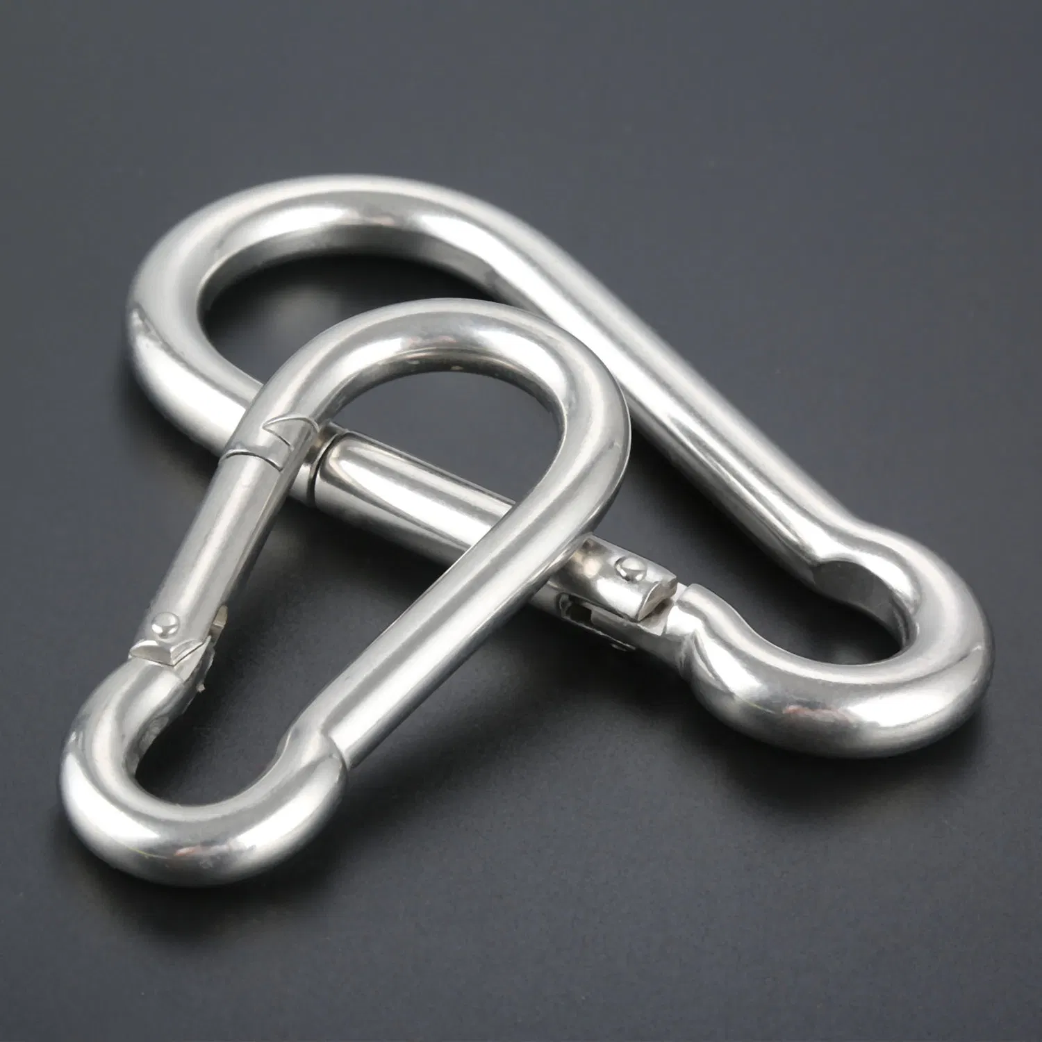 M8 80 mm Stainless Steel Spring Snap Hook Carabiner Stainless Steel Clips