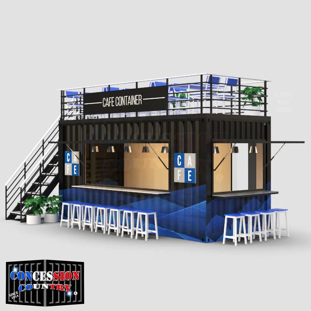 China Prefab Folding Container Coffee Shop Price Expandable Container Restaurant Kiosk Container Cafe Bar for Sale