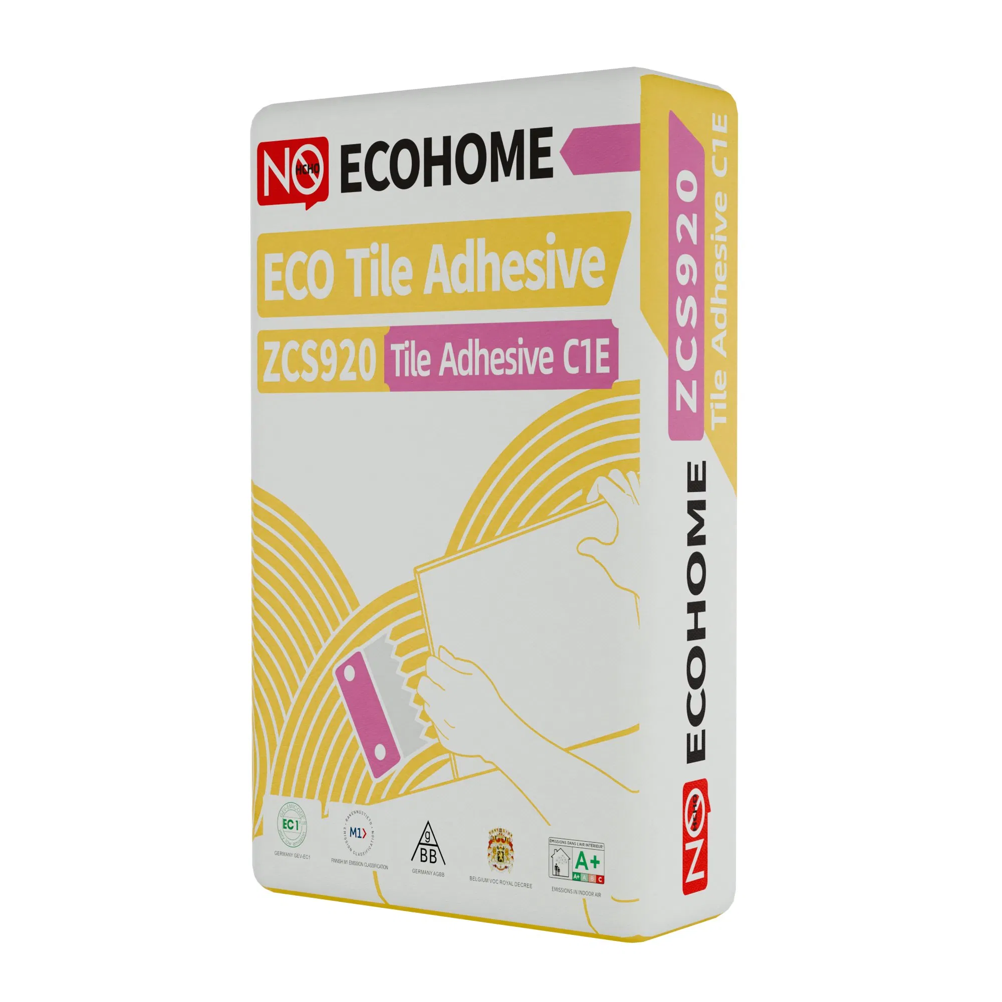 Premium Zcs920 Tile Adhesive with Internation Standard C1e for Strong Bonding Featuring Good Workability, Water Retention and Anti-Slip Properties