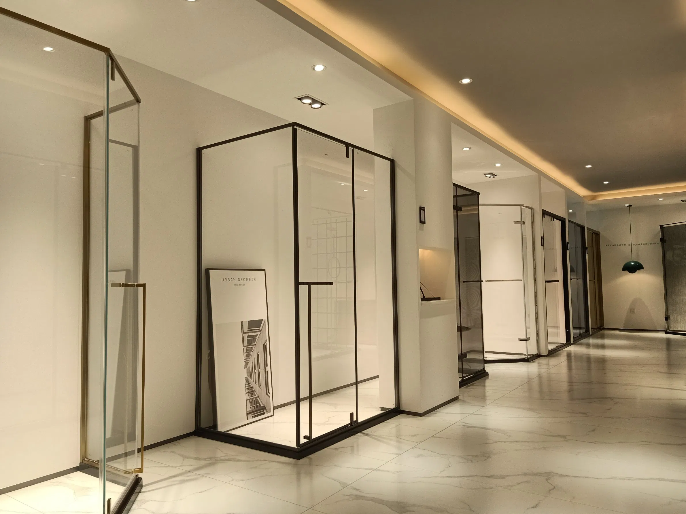 Morden Design 304 Stainless Steel Framed Corner Entry Sliding Door Shower Rooms Screen Sliding Shower Door