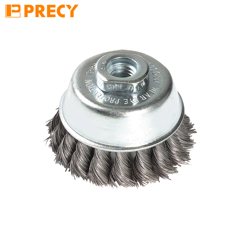 Cup Brush M14 - Twisted Steel Wire - Coarse Scouring of The Metal