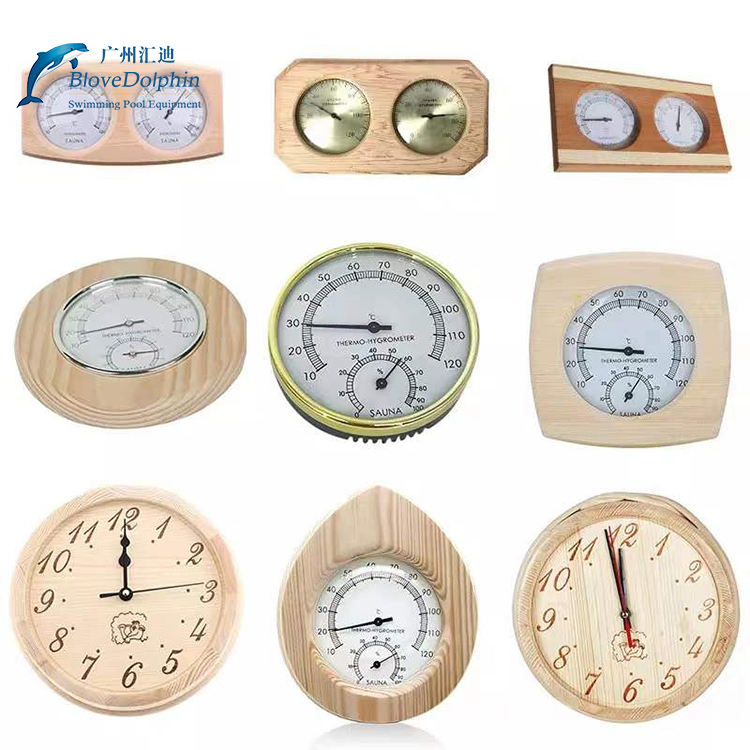 Sauna Equipment Wooden Clock Sauna Wall-Mounted Clock