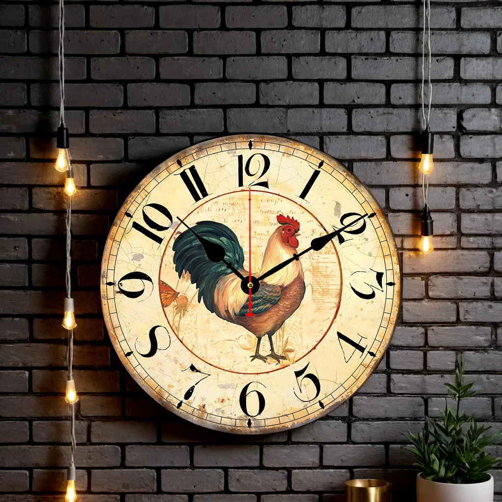 Dia 30/34/40/60cm Antique Decorative Wall Clock Silent Wooden Wall Clock Home and Table Decoration Promotion Gift Clock for Kitchen/Living /Bed Room-Hlc29143