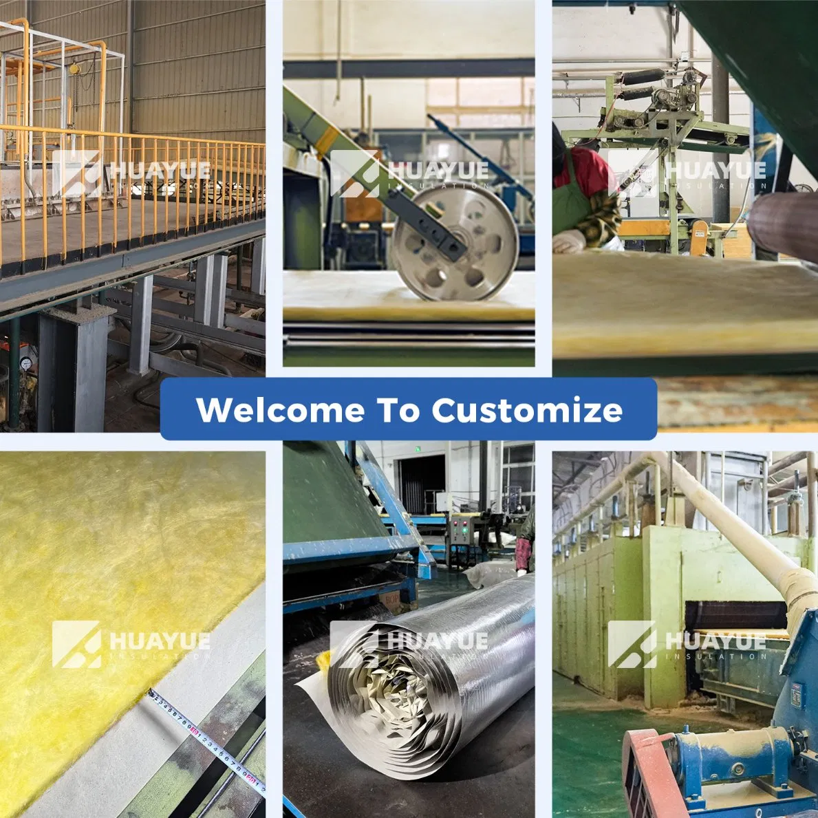 High Performance Fiberglass Insulation Blanket with Aluminium Foil Acoustic Industrial Projects Residential Building