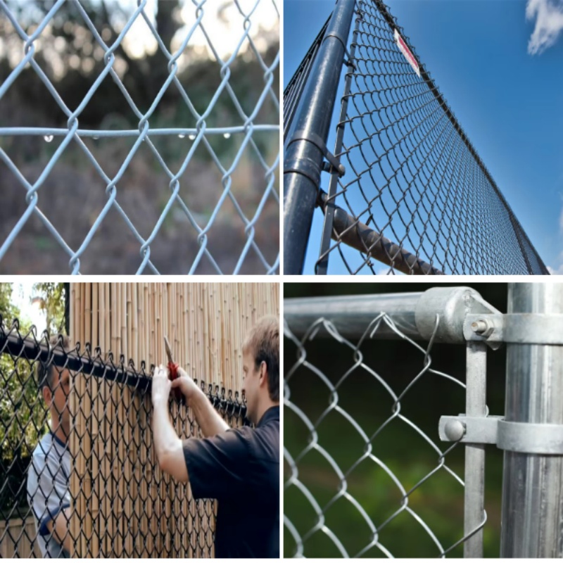 Chain Link Fence 100FT 6FT 8FT PVC Coated Wire Mesh Galvanized Diamond Custom Specifications for Sale Hot