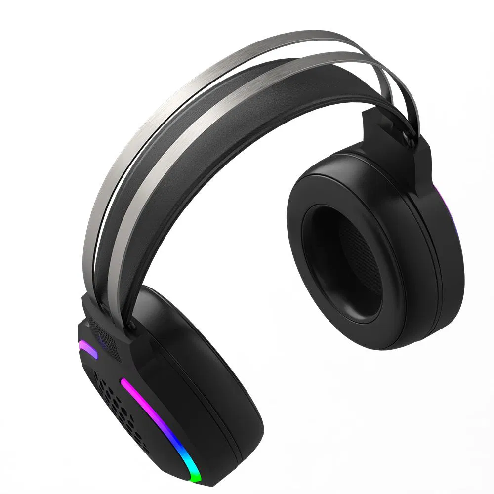 RGB Cool Honeycomb Gaming Headset with Microphone USB 7.1 Colorful Light Gaming Headband Headphones
