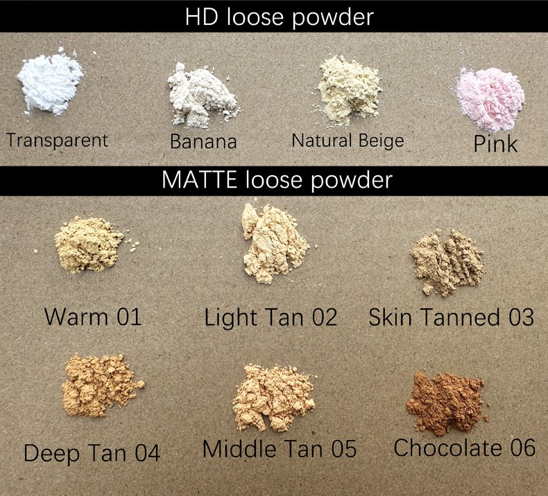 Ten Colors Clear Bottle Loose Powder Glossy Romantic Smooth Customizable Wholesale Makeup
