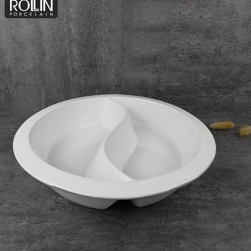 High Quality Divided Round Deep Buffet Plate