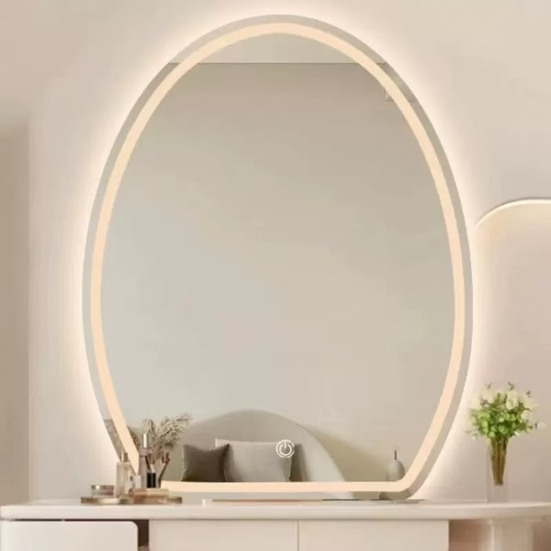 Oval Defogging Glass Modelling Mirror Smart LED Bathroom Mirror with Light.