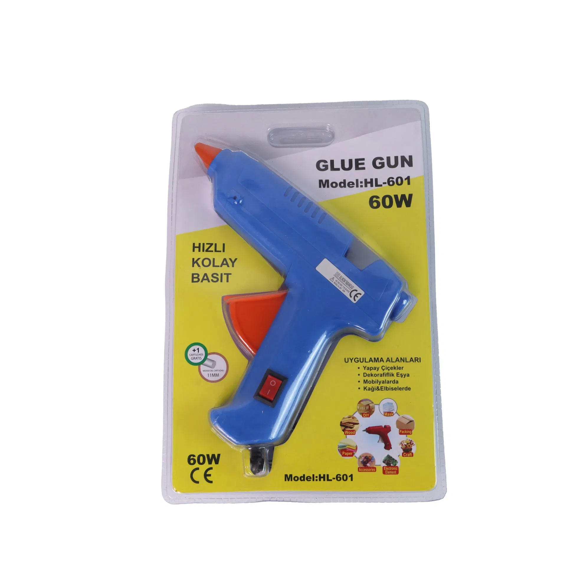 60W/80W Custom Hot Melt Glue Gun Kit with 11mm Glue Sticks