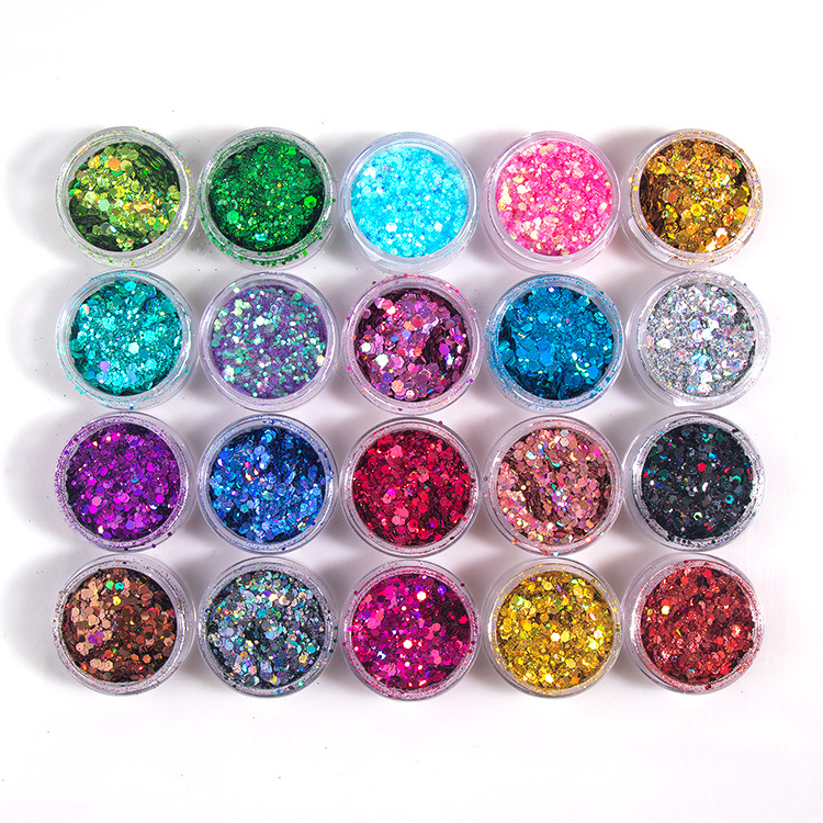 Custom Logo Laser Body Eye Chunky Glitter Eyeshadow Loose Glitter Powder