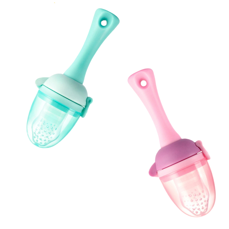 Food-Grade Silicone PP Printed Pattern for 0-12 Months Baby Wholesale Price Fruit Feeder Baby Pacifier