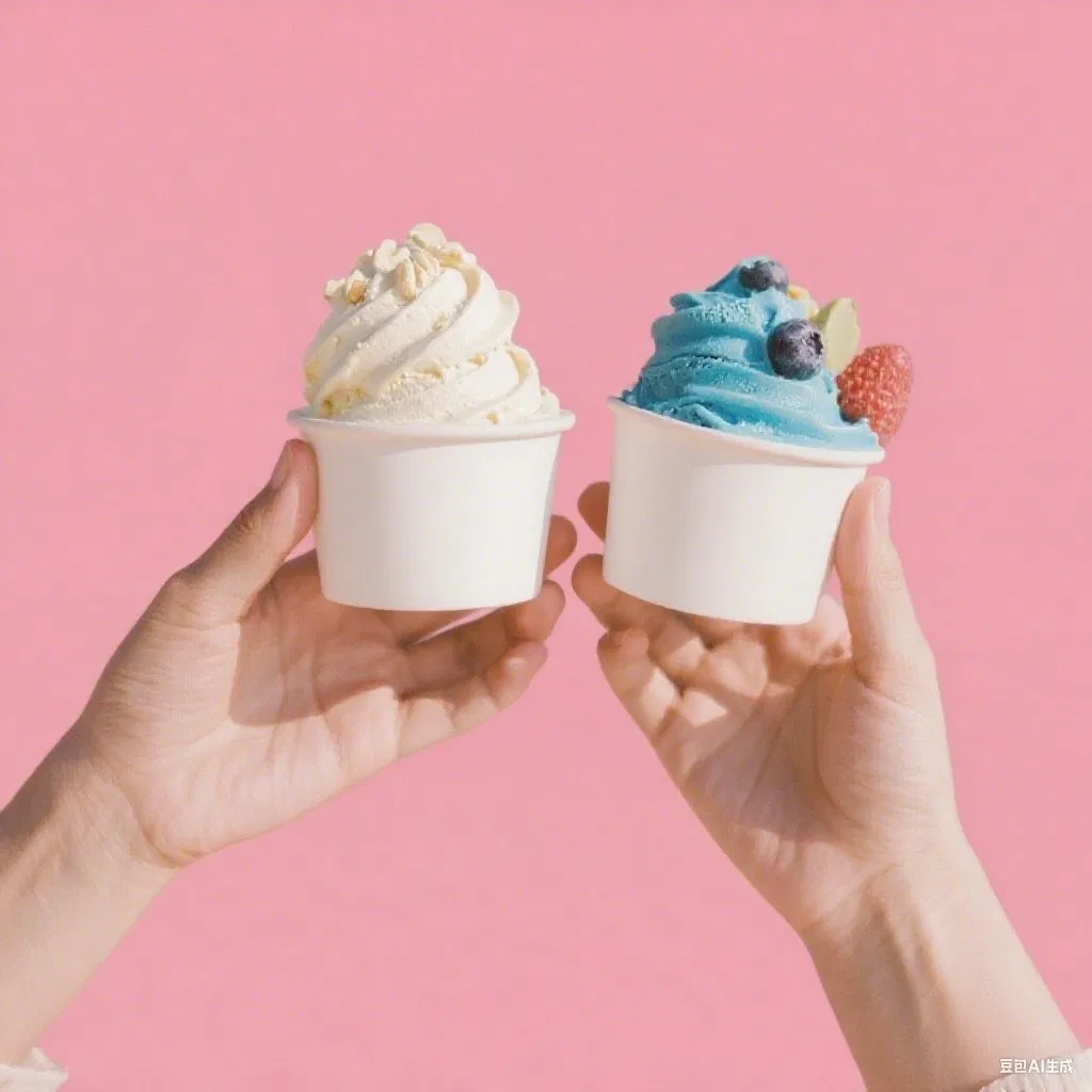 Экологичная бумажная чашка для мороженого