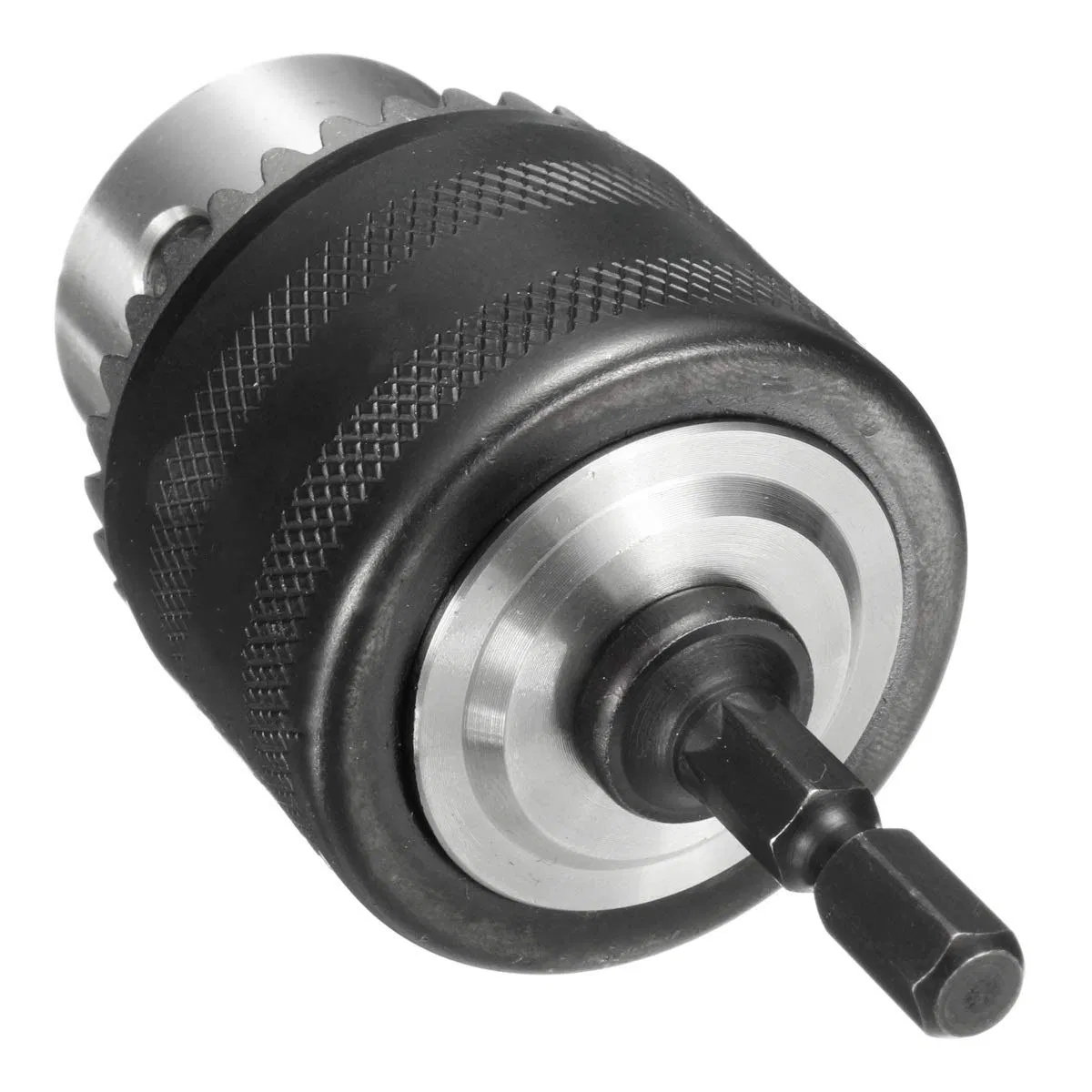 1/2" Drill Chuck with 1/4" Quick Change Hex Drive and Wrench to Drill Adapter