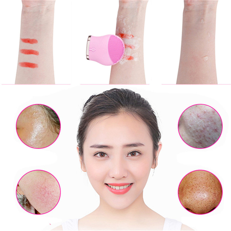 Electric Exfoliators Automatic Sonic Silicone Facial Cleansing Brush
