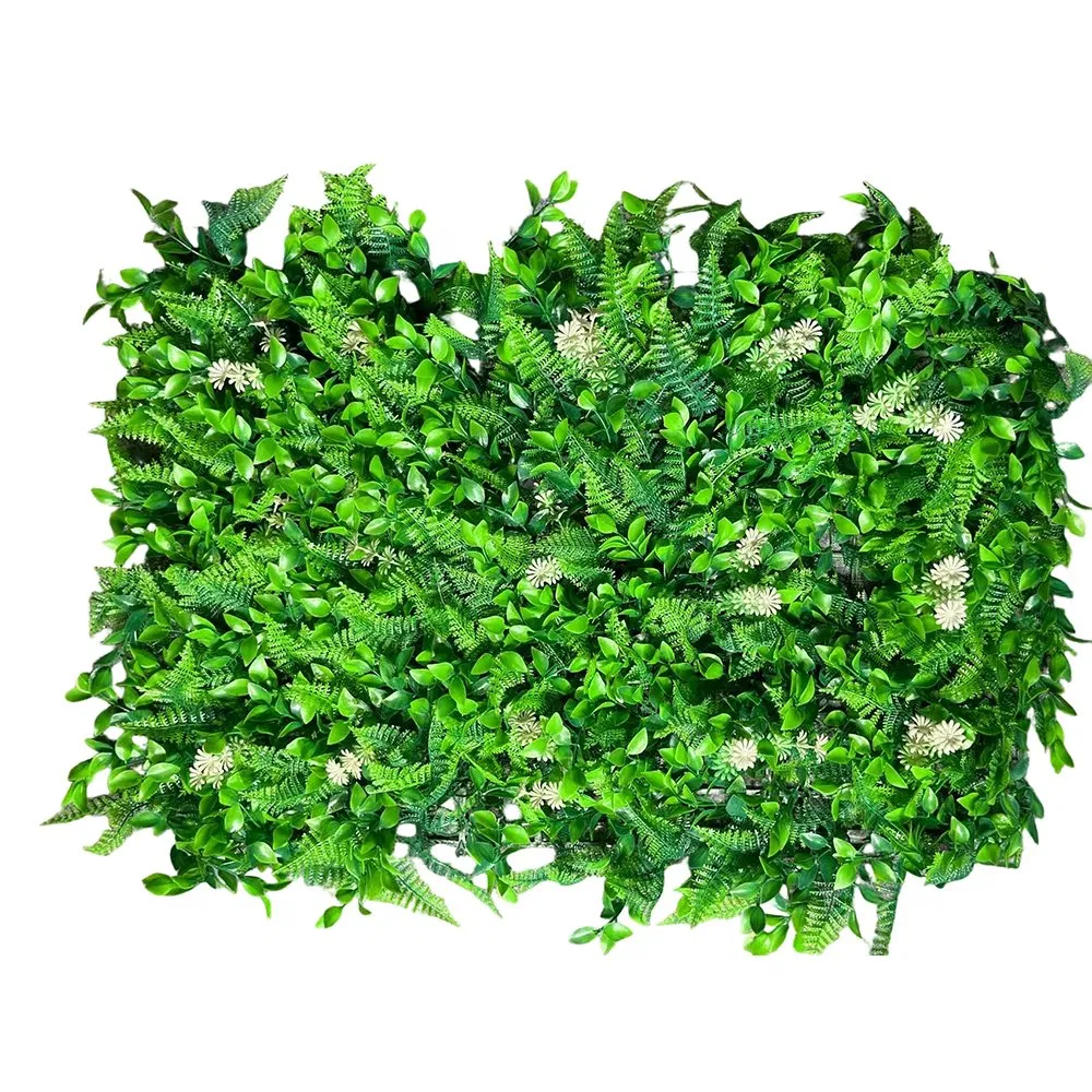 Decorative Outdoor Panels Green Plants Fence Cover Panels, Artificial Flower