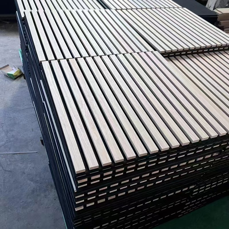 Suitable for Modern Interior Decoration, WPC Flat Noodles Wood Sound-Absorbing Wallboard