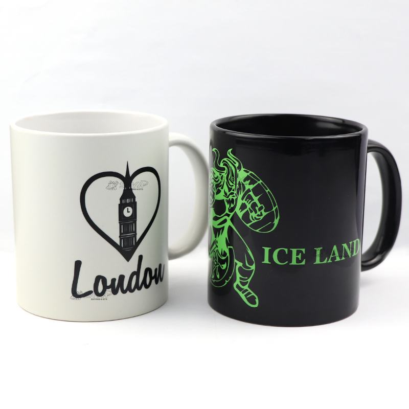 Personalized Engraved Metal Logo Travel Souvenir Ceramic Coffee Mug Cup