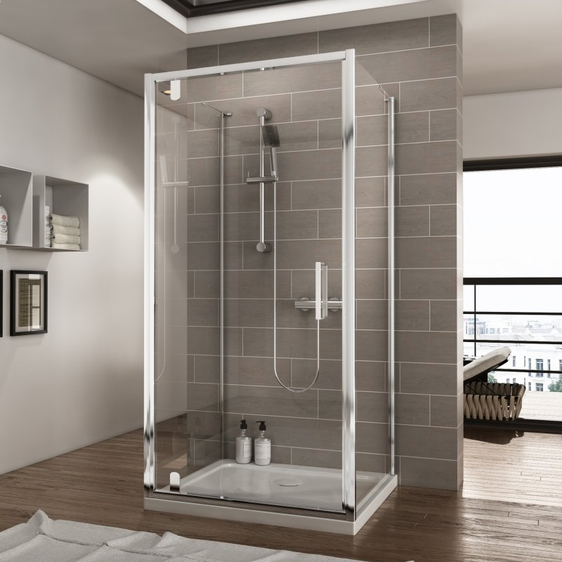 Modern Walk in Shower Enclosure with Clear Tempered Glass