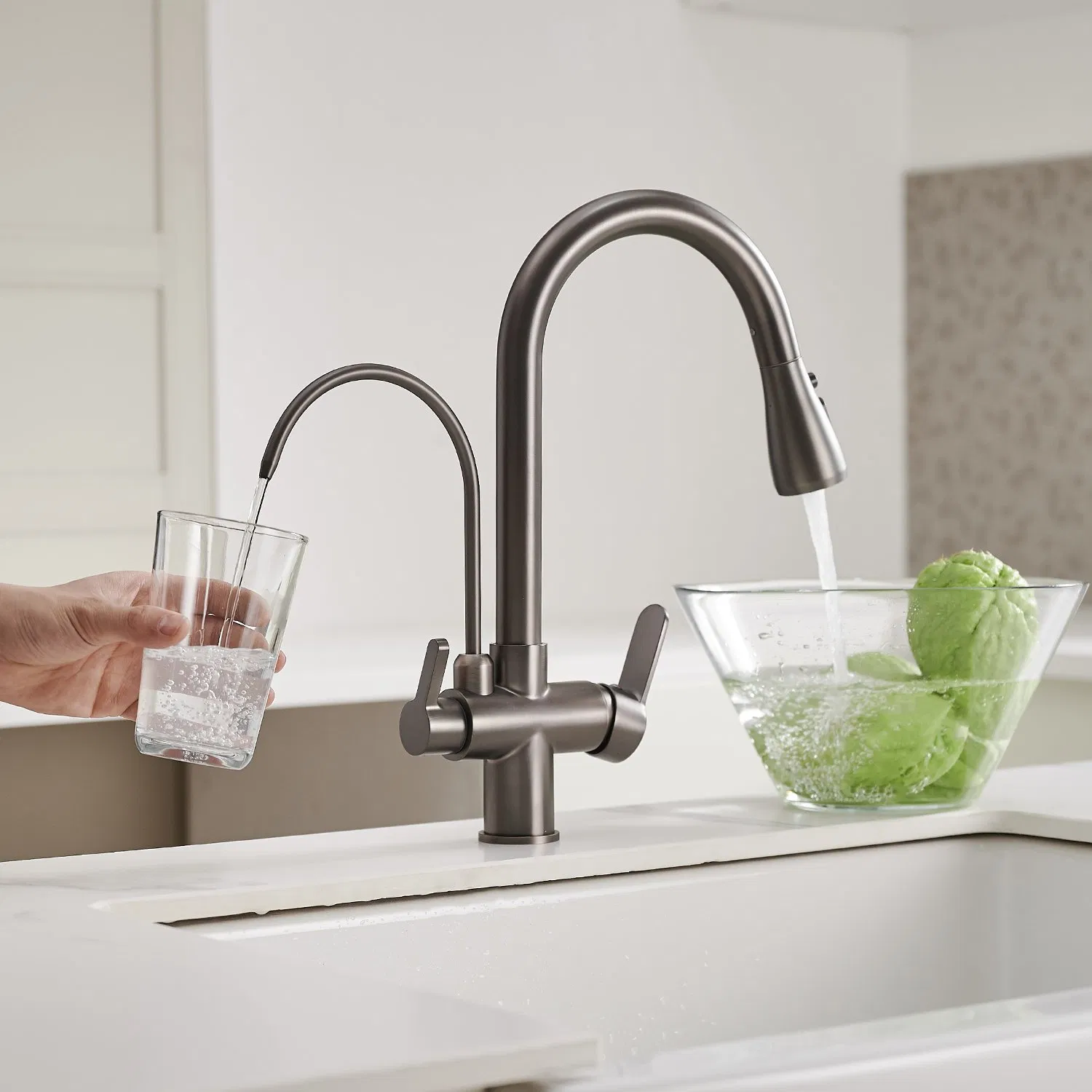 Kitchen Faucet Three in One Pure Water Purifier Sink Taps